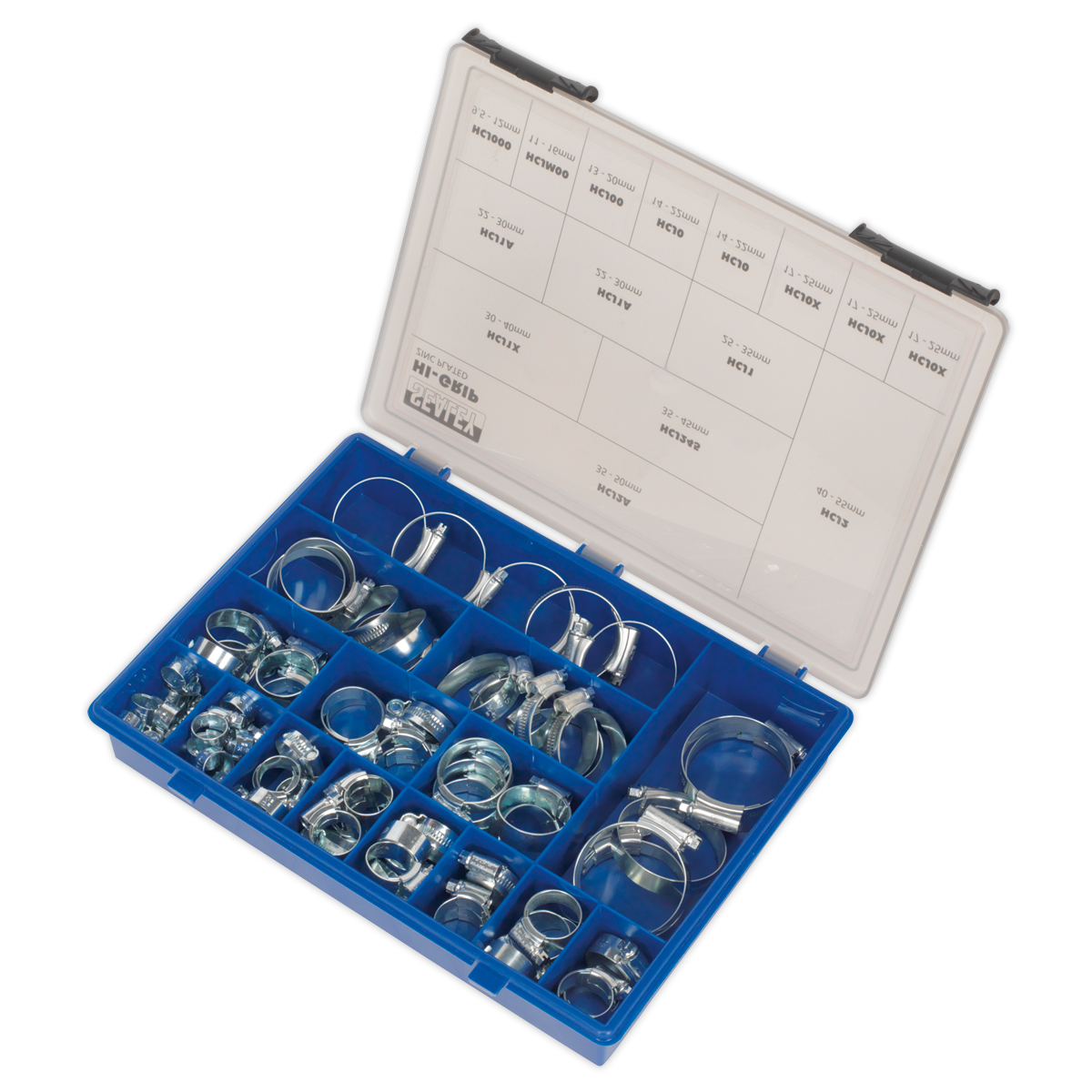 HI-GRIP® Zinc Plated Hose Clip Assortment 9.5-55mm 81pc HCJ85AC