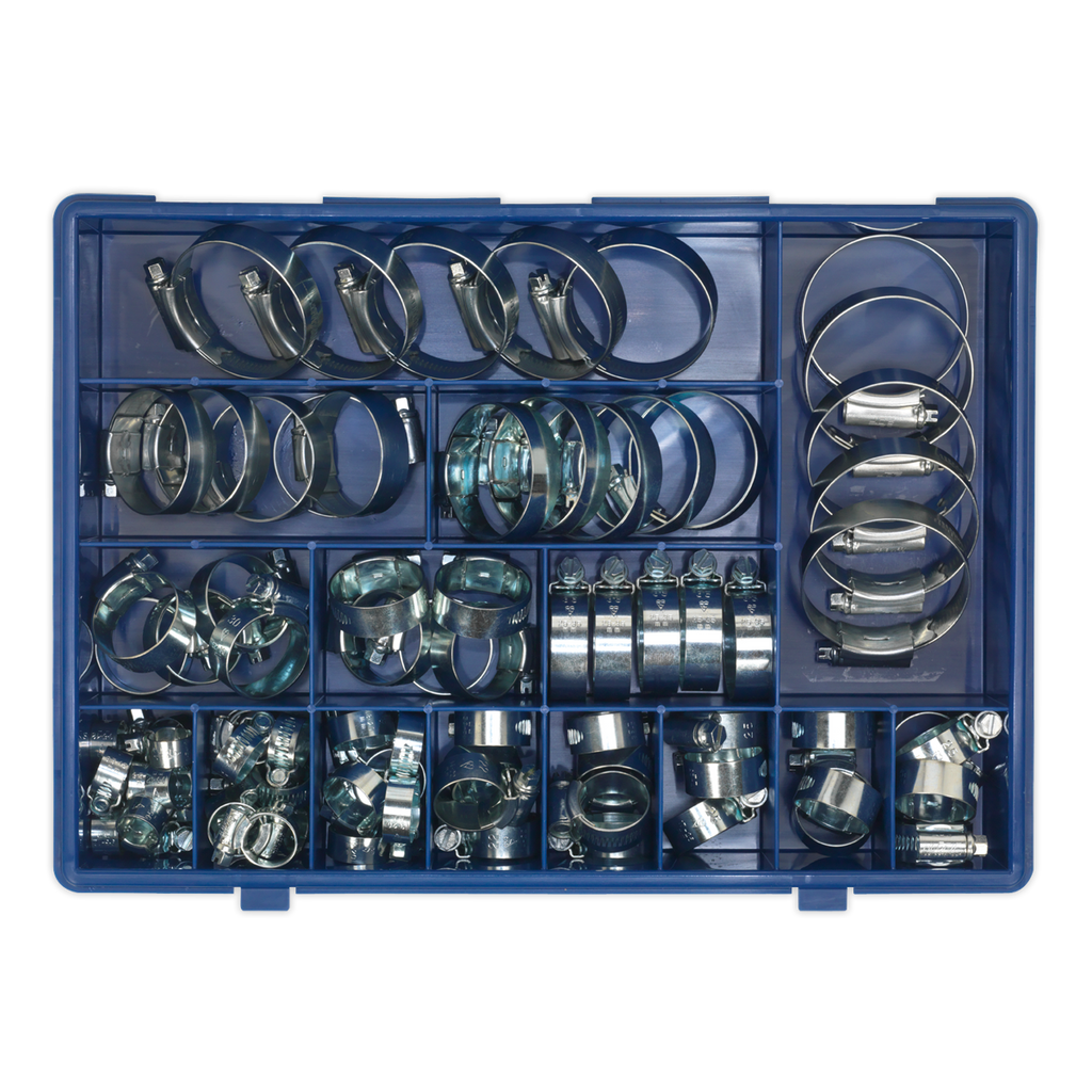 HI-GRIP® Zinc Plated Hose Clip Assortment 9.5-55mm 81pc HCJ85AC
