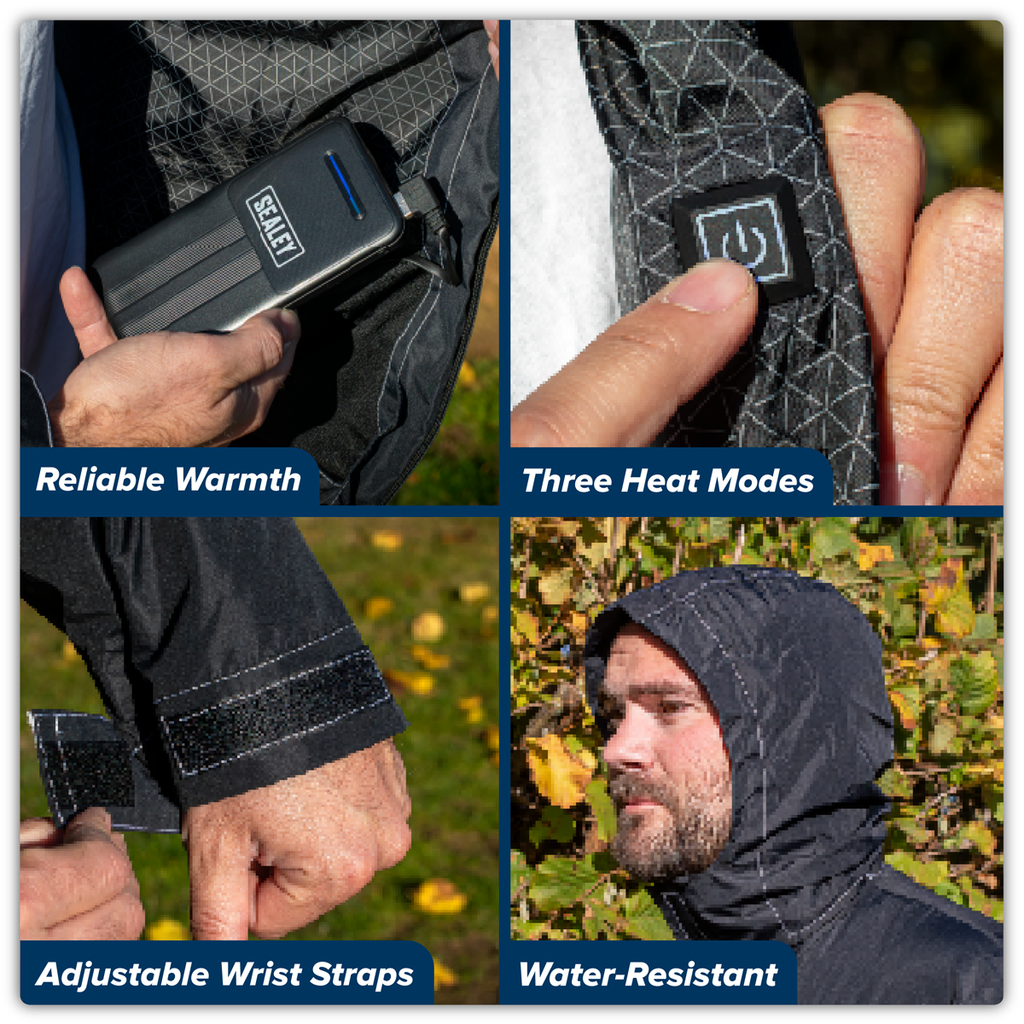 5V Heated Rain Jacket with Power Bank 20Ah - Medium HJ06KIT