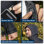 5V Heated Rain Jacket with Power Bank 20Ah - Large HJ07KIT