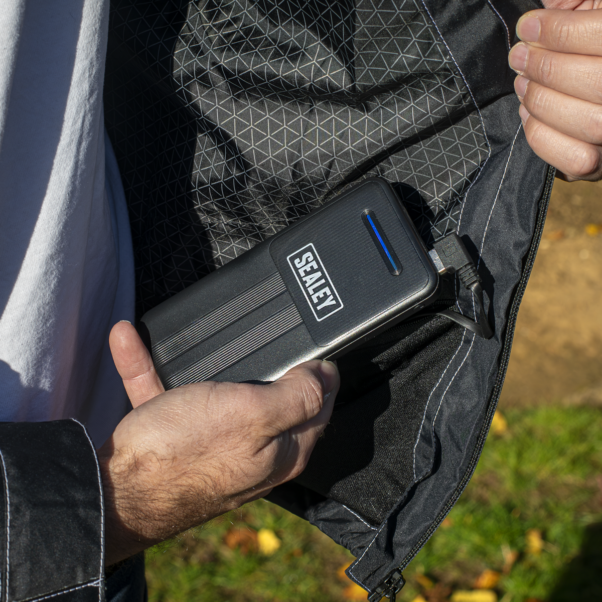 5V Heated Rain Jacket with Power Bank 20Ah - Large HJ07KIT