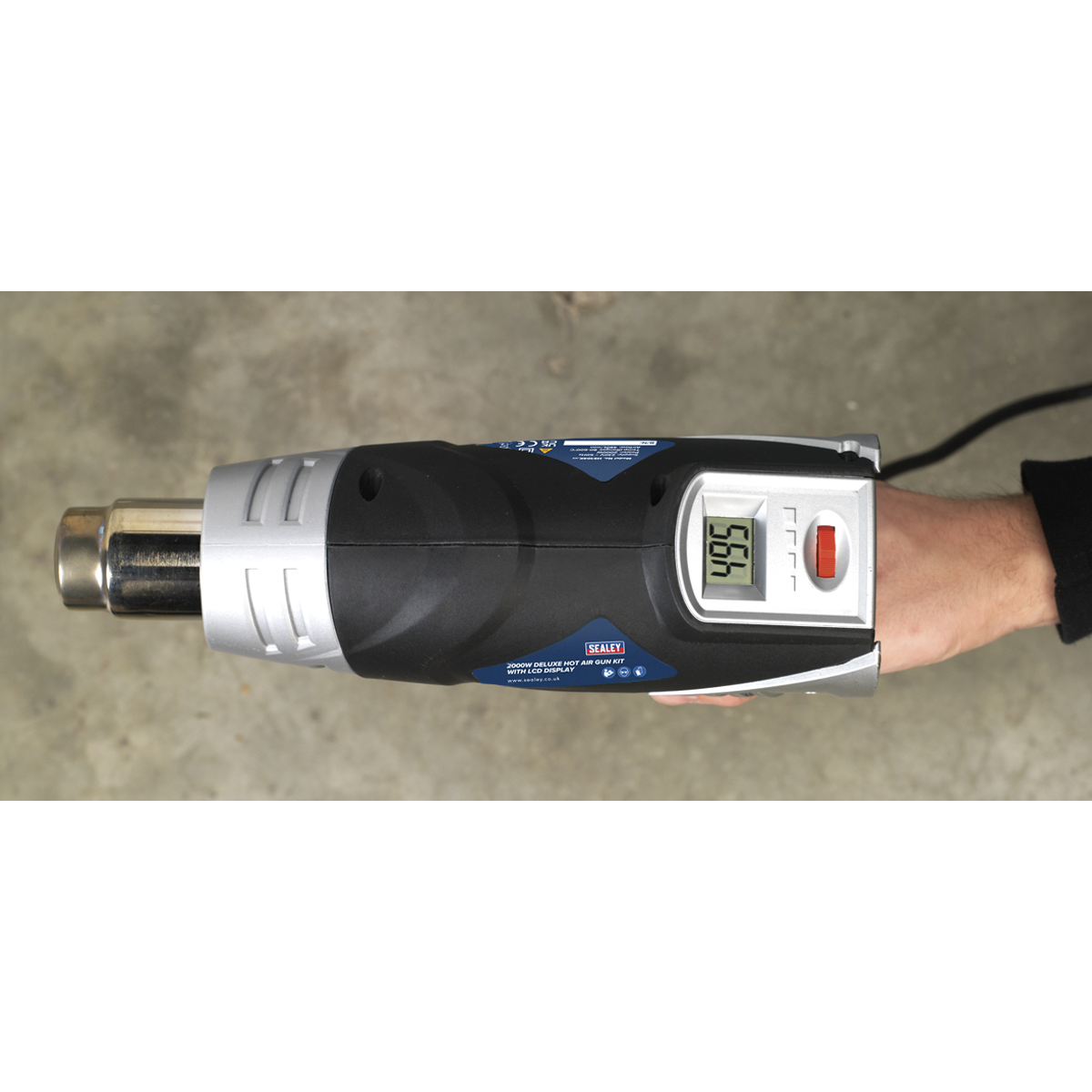 2000W Deluxe Heat Gun Kit with LCD Display 80-600°C HS104K