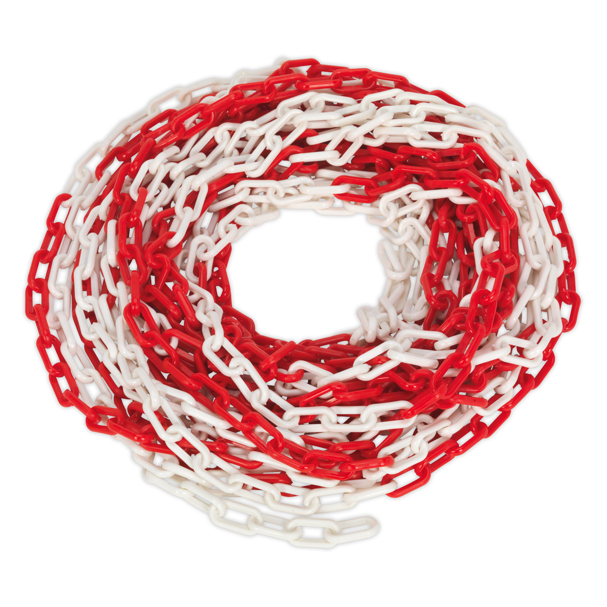 Plastic Chain 25m x 6mm - Red/White HSC25M