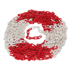 Plastic Chain 25m x 6mm - Red/White HSC25M