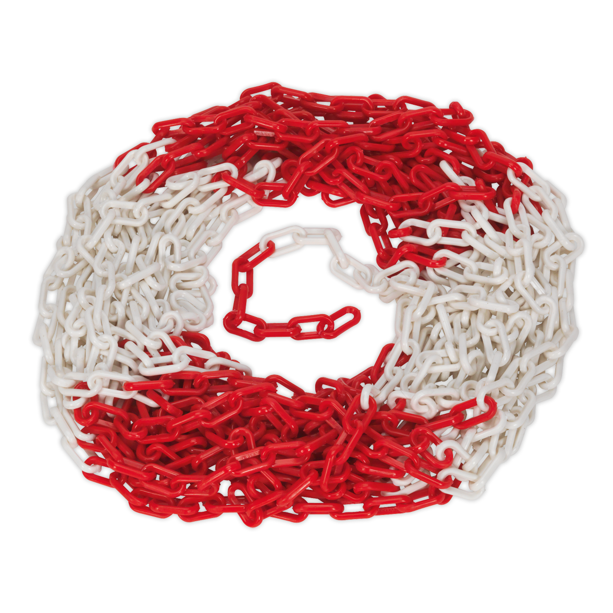 Plastic Chain 25m x 6mm - Red/White HSC25M
