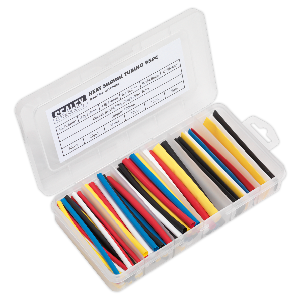 Heat Shrink Tubing Assortment 100mm 95pc - Mixed Colours HST100MC