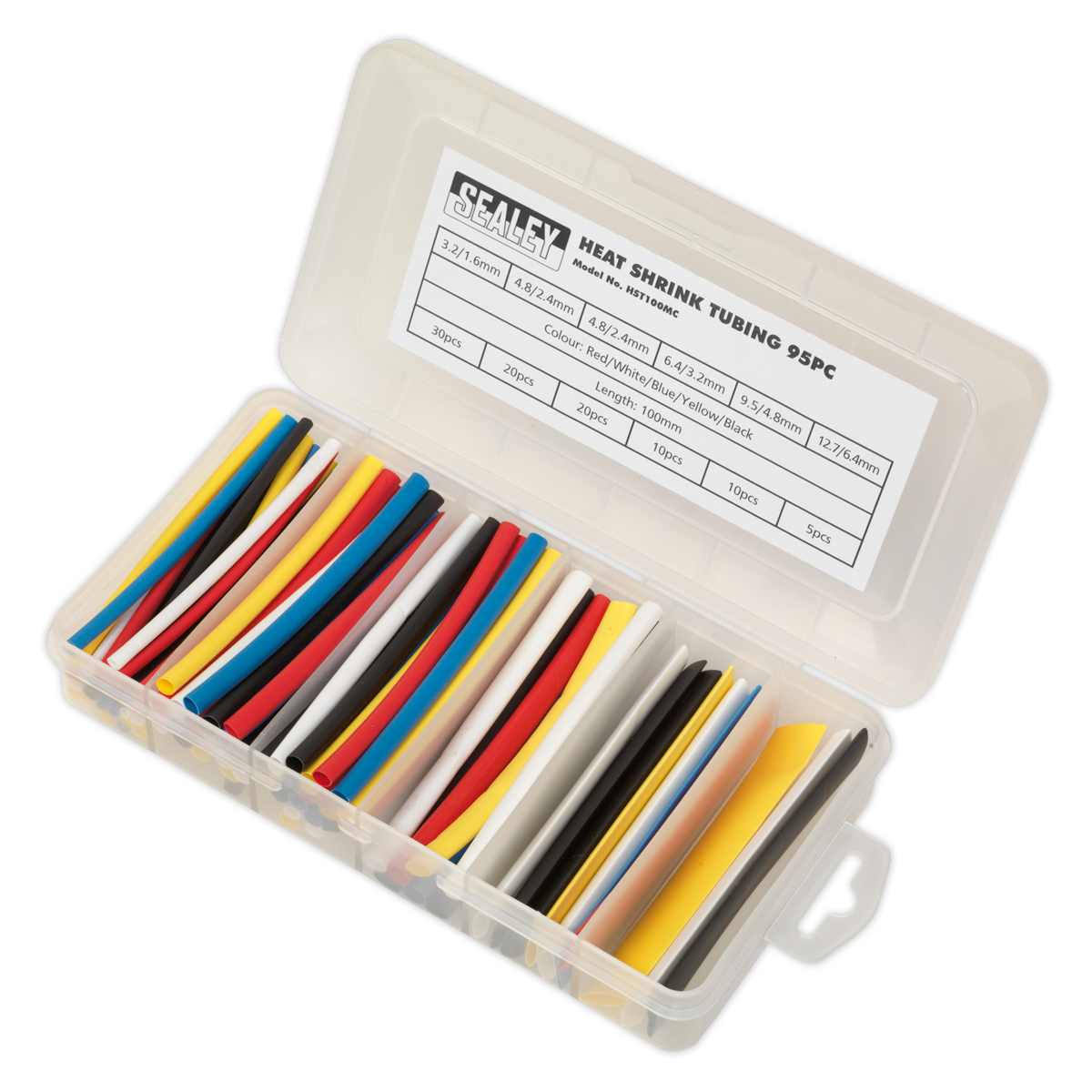 Heat Shrink Tubing Assortment 100mm 95pc - Mixed Colours HST100MC