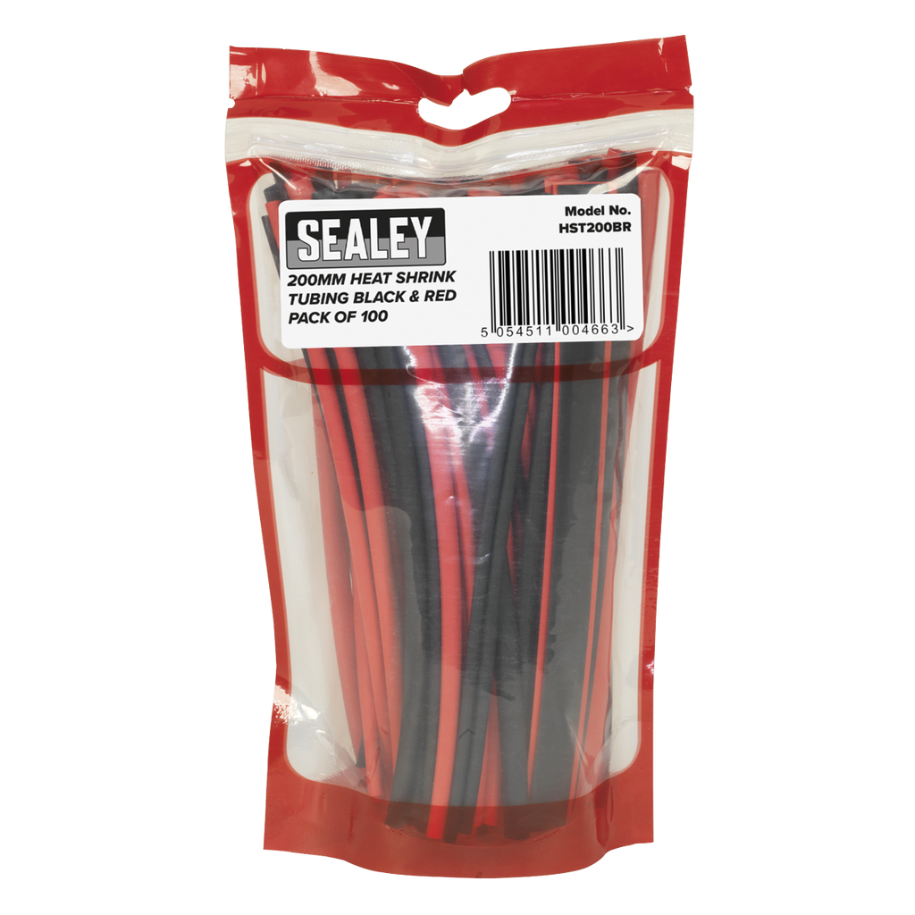 Heat Shrink Tubing 200mm 100pc - Black & Red HST200BR