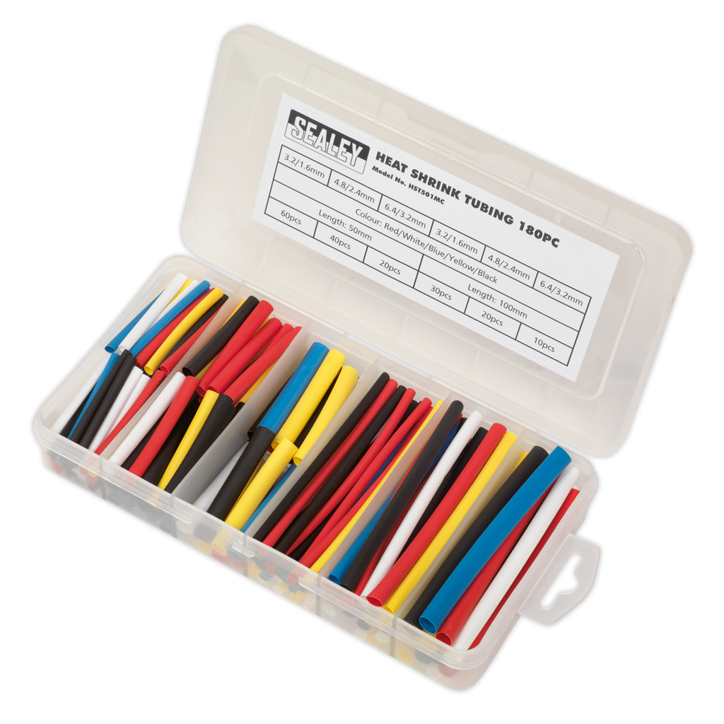 Heat Shrink Tubing Assortment 50 & 100mm 180pc - Mixed Colours HST501MC