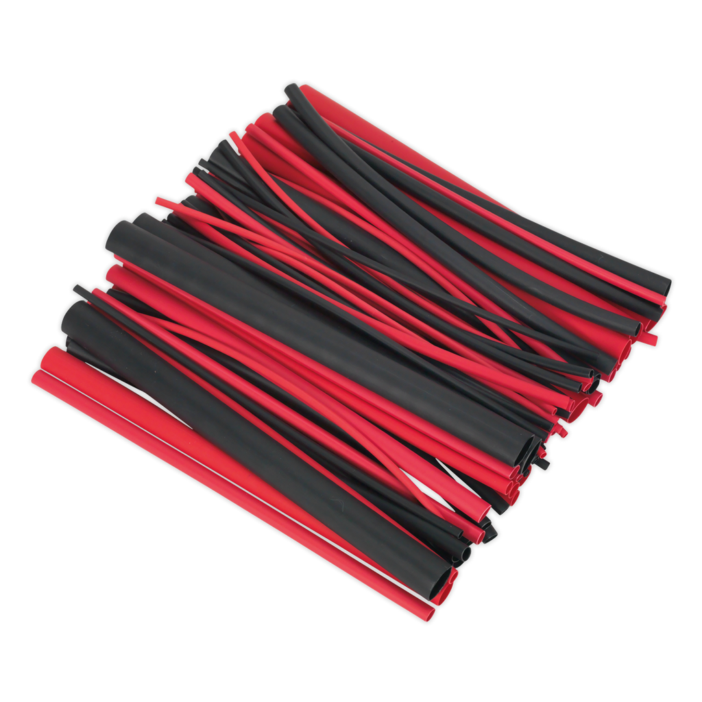 Adhesive Lined Heat Shrink Tubing Assortment 200mm 72pc - Black & Red HSTAL72BR
