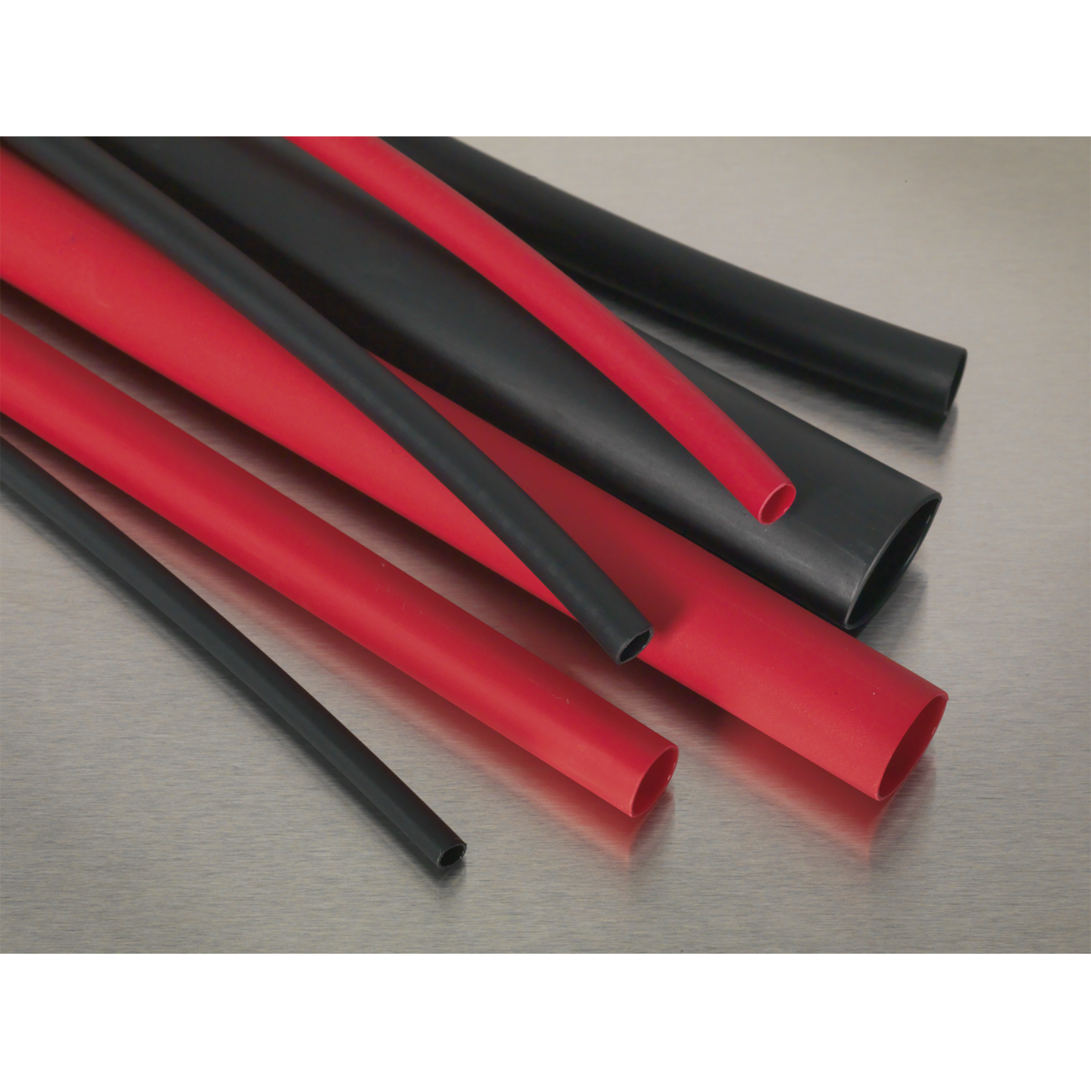Adhesive Lined Heat Shrink Tubing Assortment 200mm 72pc - Black & Red HSTAL72BR