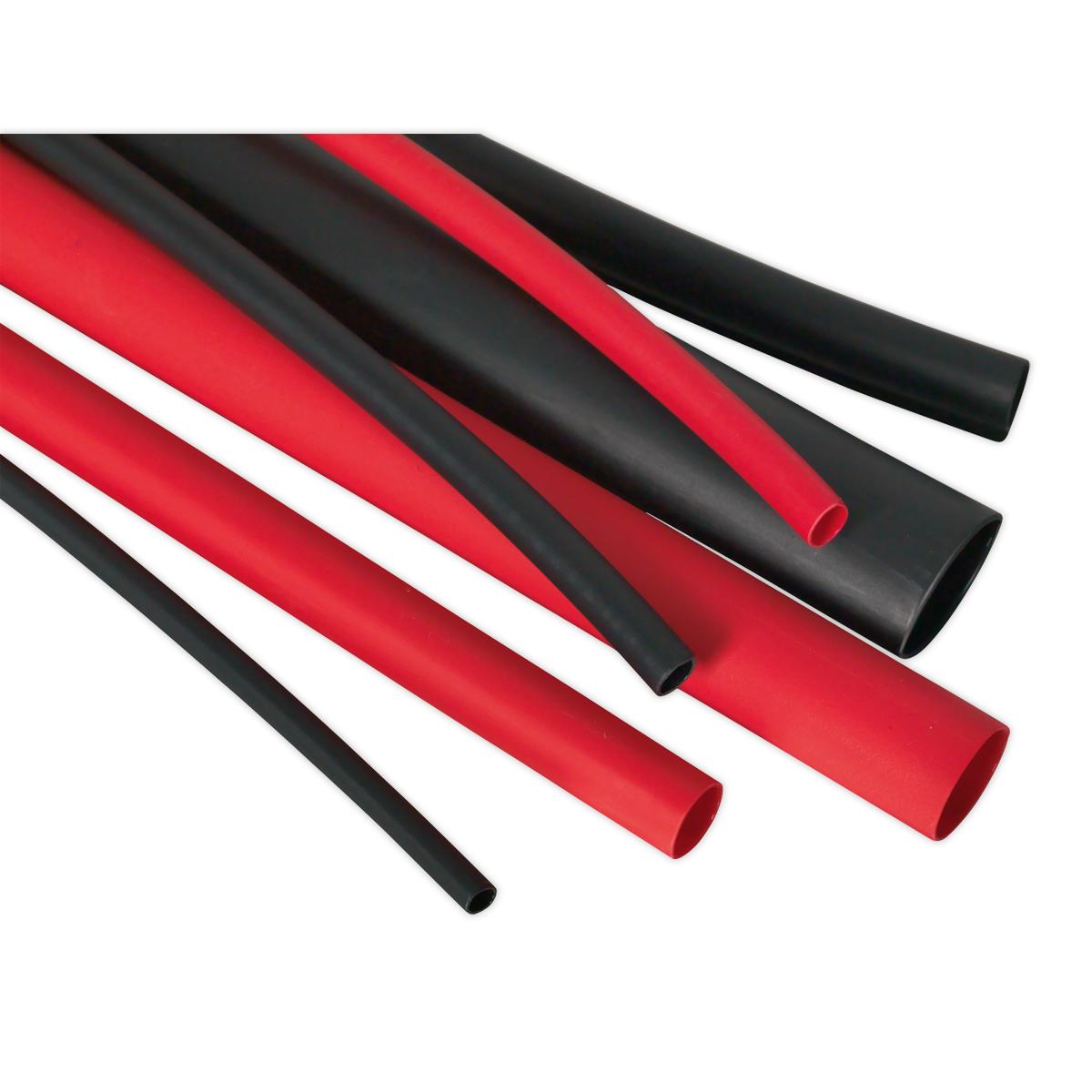 Adhesive Lined Heat Shrink Tubing Assortment 200mm 72pc - Black & Red HSTAL72BR