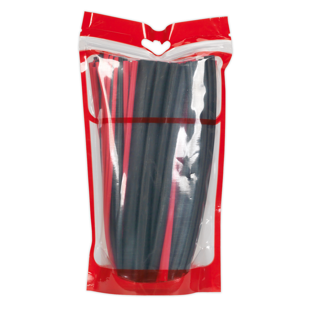 Adhesive Lined Heat Shrink Tubing Assortment 200mm 72pc - Black & Red HSTAL72BR