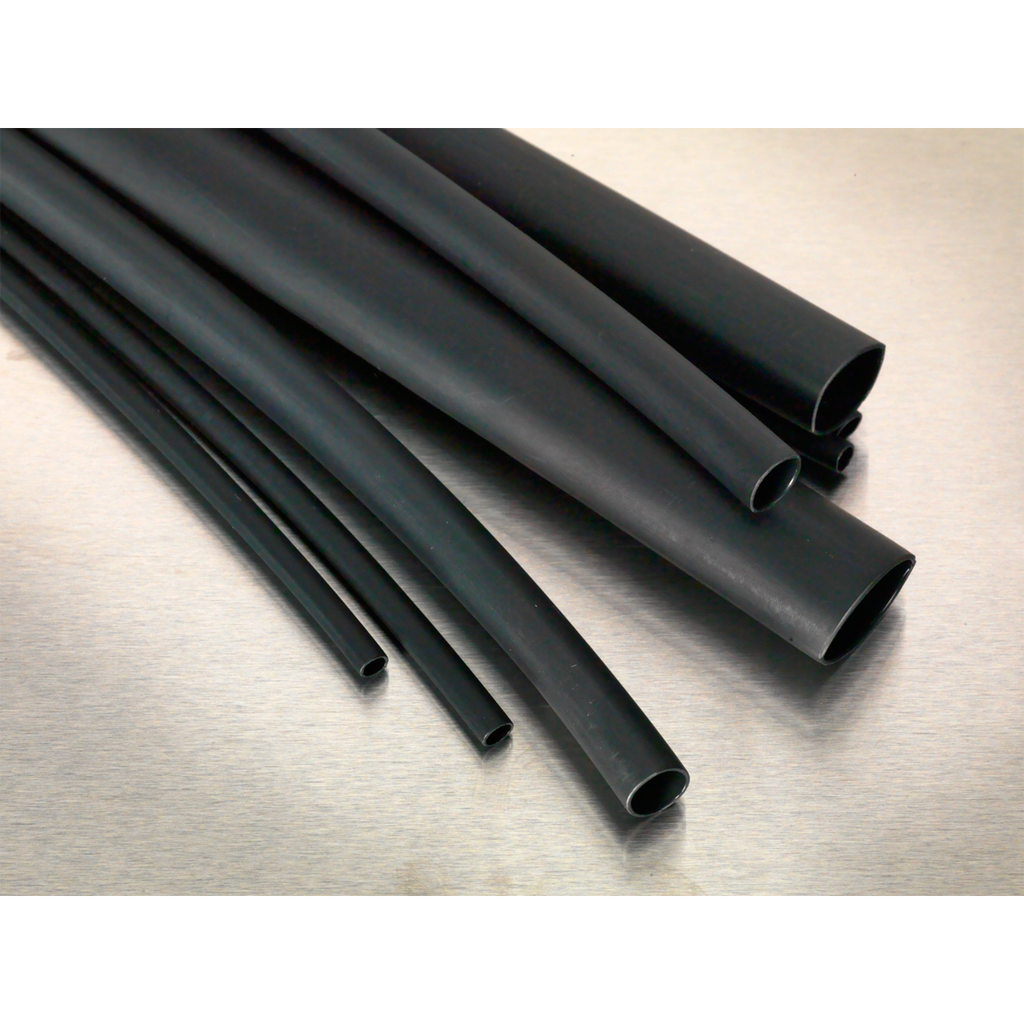 Adhesive Lined Heat Shrink Tubing Assortment 200mm 72pc - Black HSTAL72B