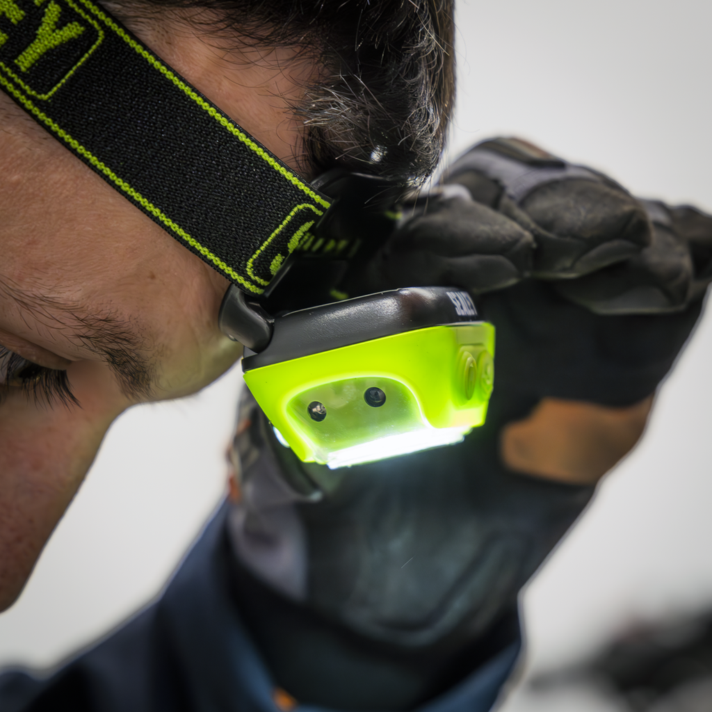 Rechargeable Head Torch with Auto-Sensor 8W COB LED - Green HT08RG