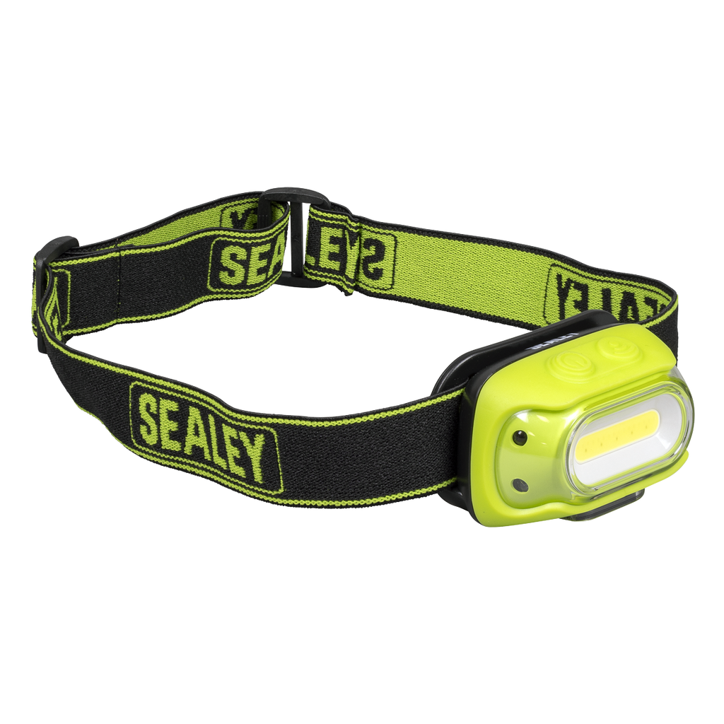 Rechargeable Head Torch with Auto-Sensor 8W COB LED - Green HT08RG