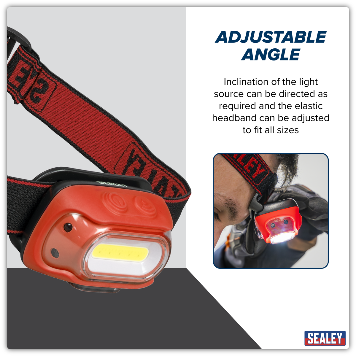 Rechargeable Head Torch with Auto-Sensor 8W COB LED HT08R