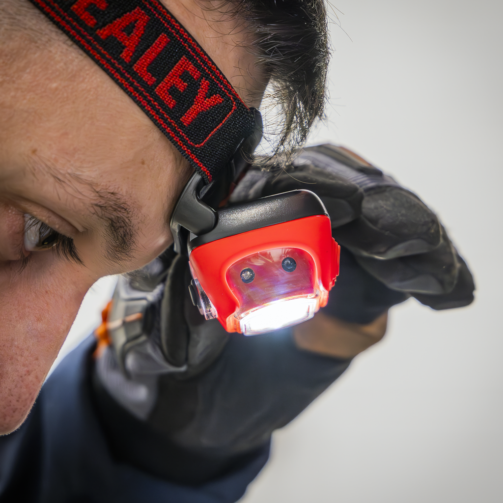 Rechargeable Head Torch with Auto-Sensor 8W COB LED - Red HT08RR