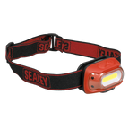 Rechargeable Head Torch with Auto-Sensor 8W COB LED - Red HT08RR