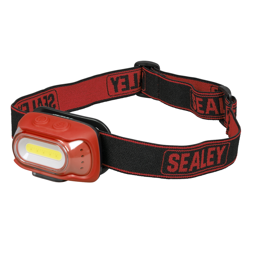 Rechargeable Head Torch with Auto-Sensor 8W COB LED - Red HT08RR