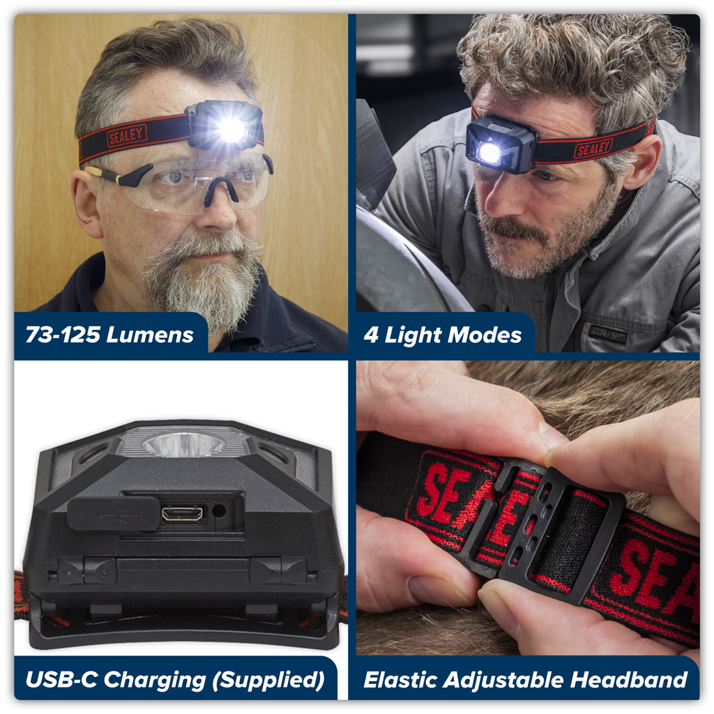 Rechargeable Head Torch with Auto-Sensor 3W SMD LED HT102R