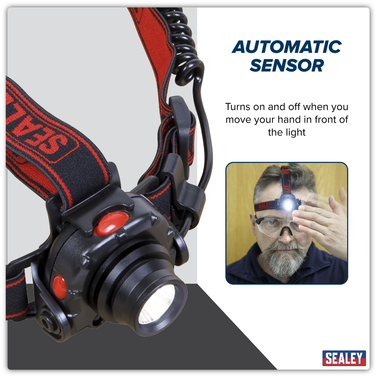 Head & Hat Torch with Auto-Sensor 3W SMD LED HT106LED