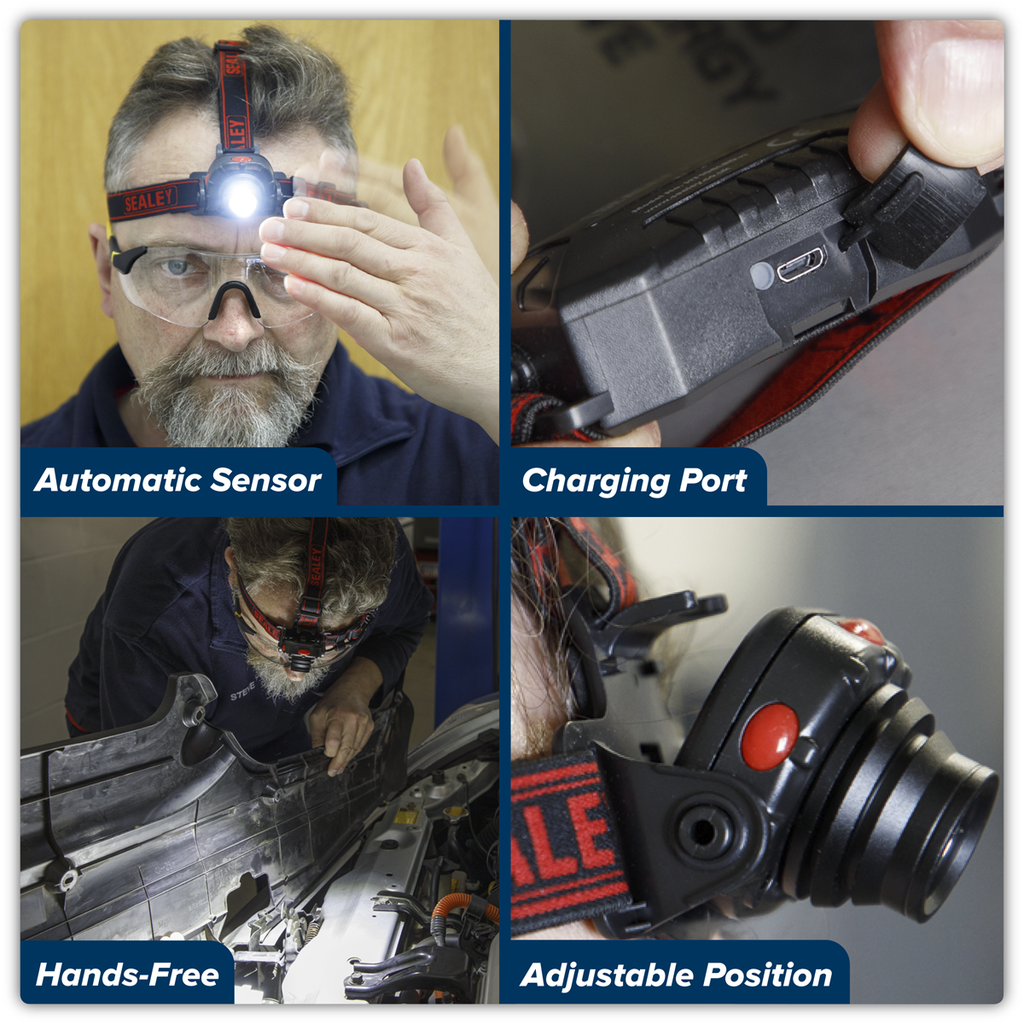 Head & Hat Torch with Auto-Sensor 3W SMD LED HT106LED