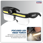 Rechargeable LED Head Torch with Removable PC Lens 9W COB & 5W LED HT112R