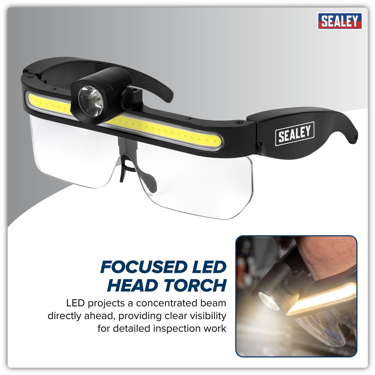 Rechargeable LED Head Torch with Removable PC Lens 9W COB & 5W LED HT112R
