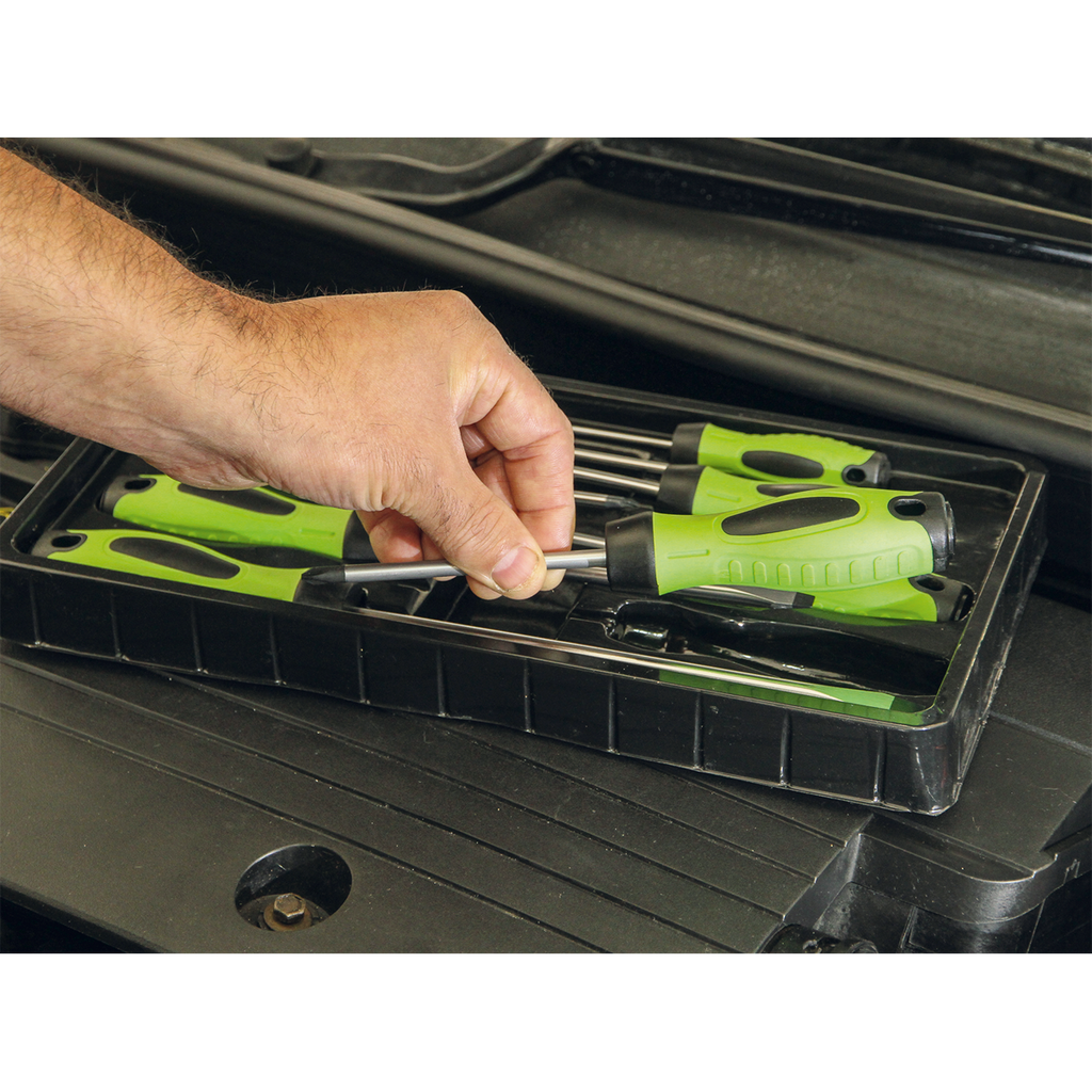 Screwdriver Set 8pc - Hi-Vis Green HV001