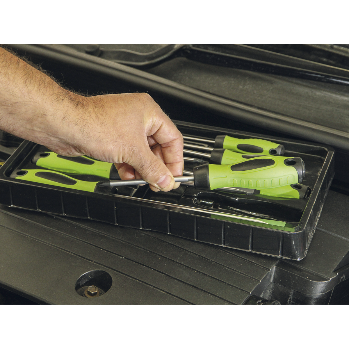 Screwdriver Set 8pc - Hi-Vis Green HV001