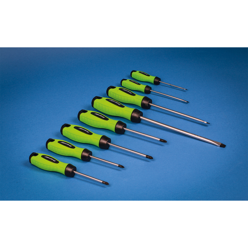 Screwdriver Set 8pc - Hi-Vis Green HV001