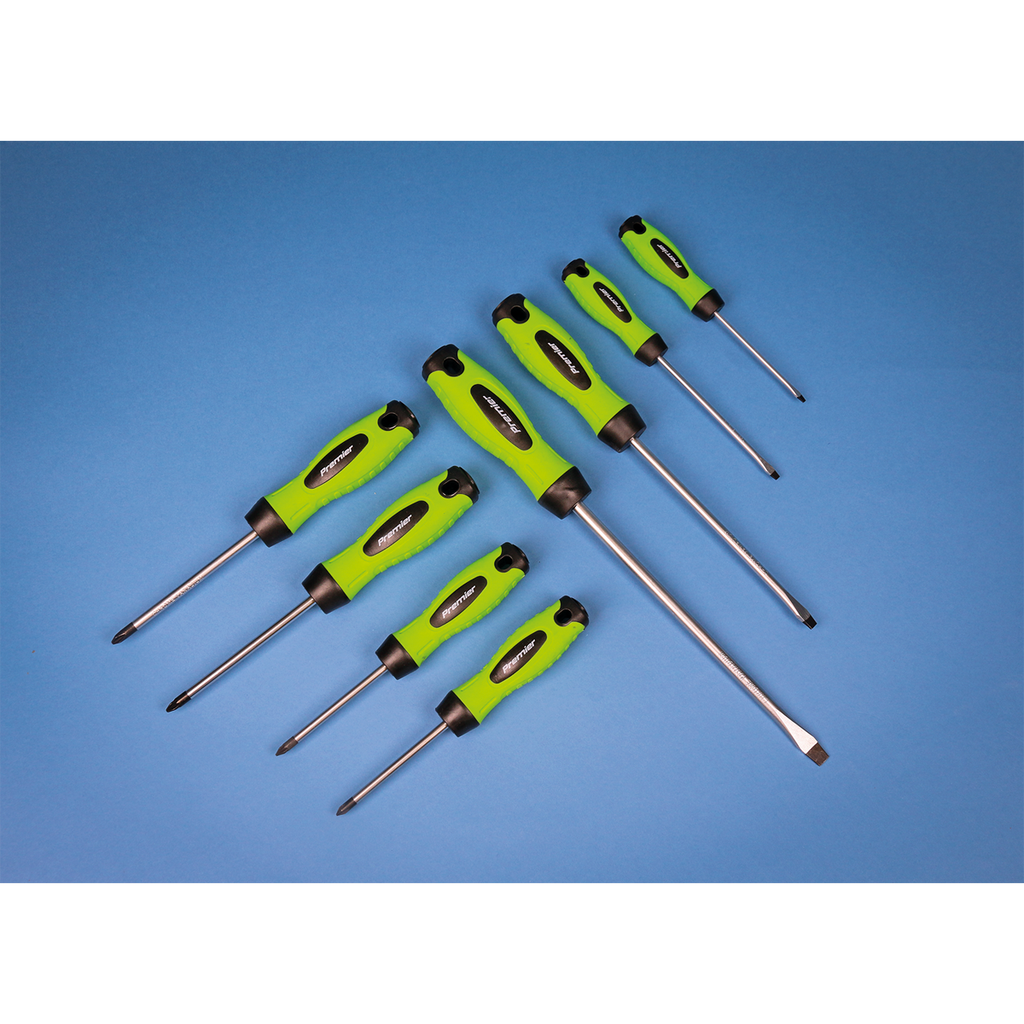Screwdriver Set 8pc - Hi-Vis Green HV001