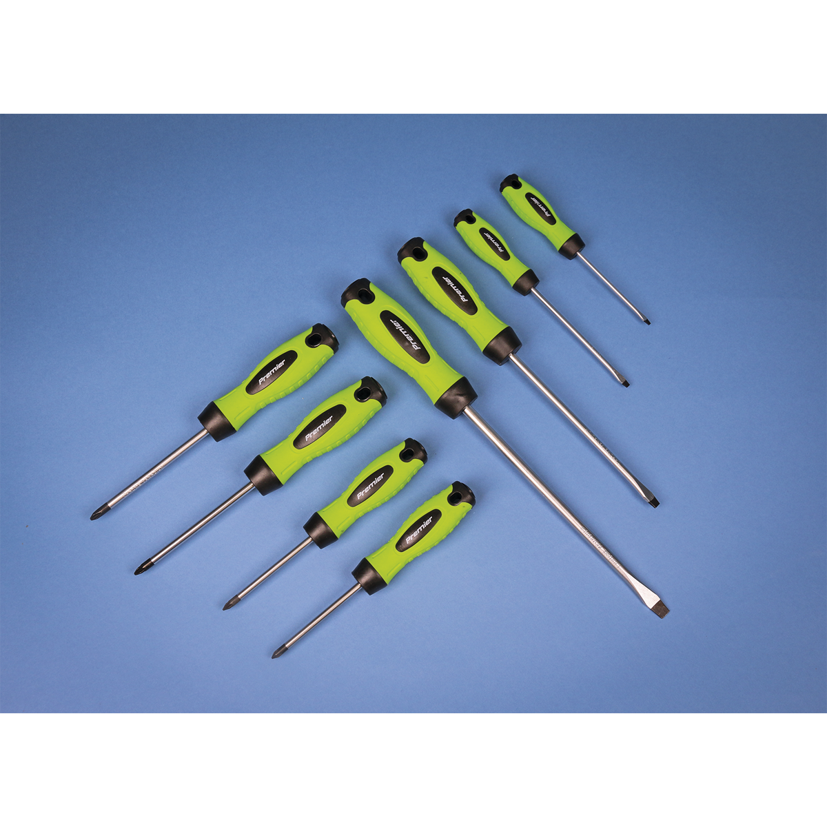 Screwdriver Set 8pc - Hi-Vis Green HV001