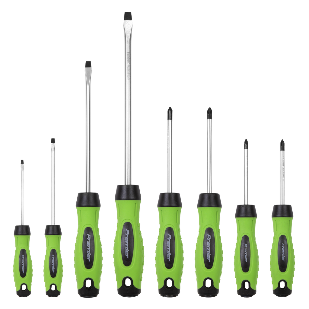 Screwdriver Set 8pc - Hi-Vis Green HV001