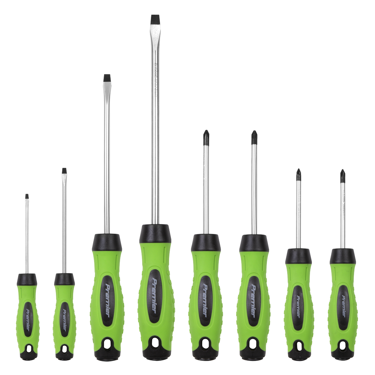 Screwdriver Set 8pc - Hi-Vis Green HV001