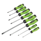 Hammer-Thru Screwdriver Set 8pc - Hi-Vis Green HV002
