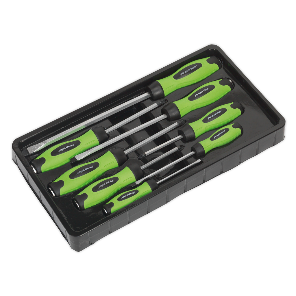 Hammer-Thru Screwdriver Set 8pc - Hi-Vis Green HV002