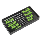 Hammer-Thru Screwdriver Set 8pc - Hi-Vis Green HV002