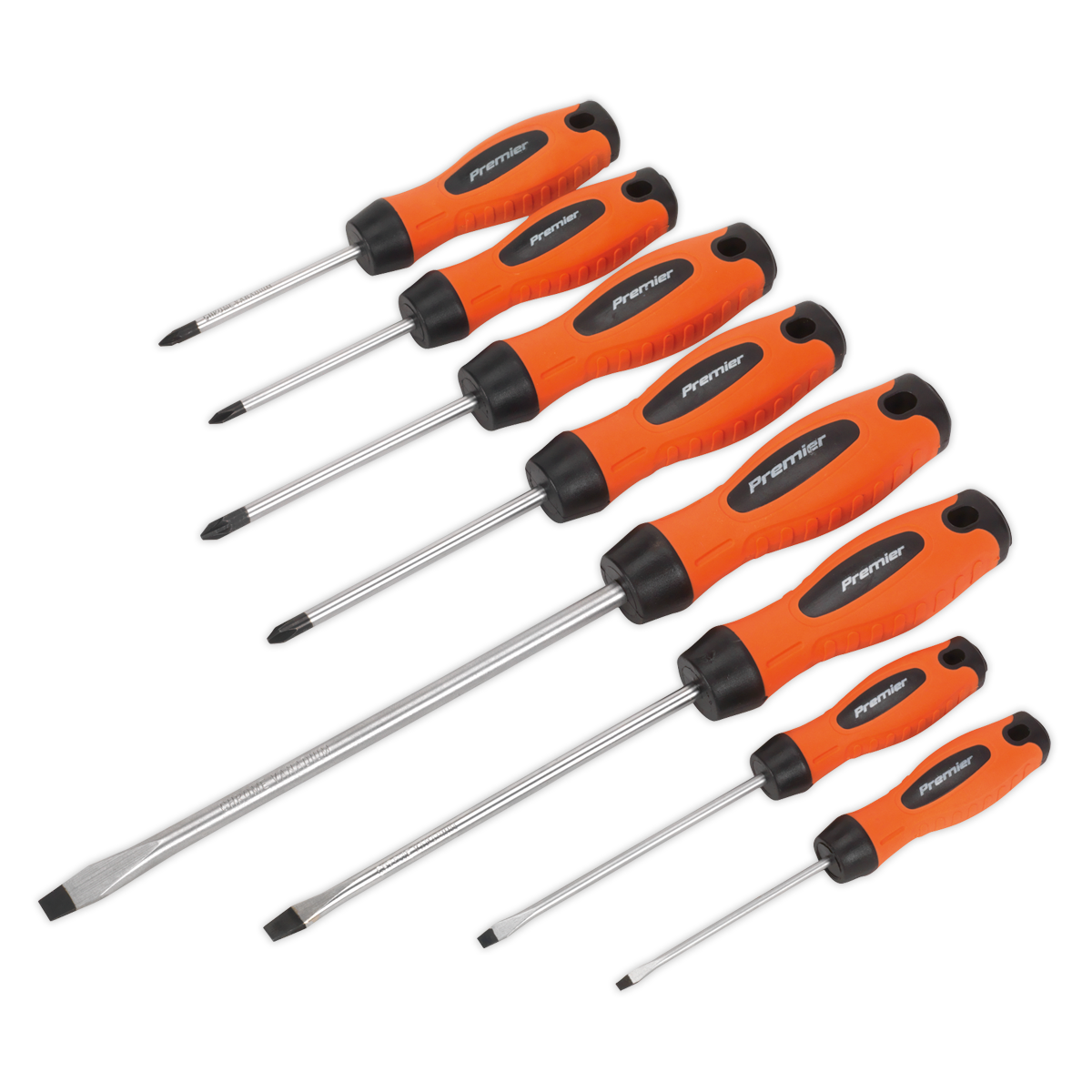 Screwdriver Set 8pc - Hi-Vis Orange HV003