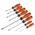 Hammer-Thru Screwdriver Set 8pc - Hi-Vis Orange HV004