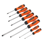 Hammer-Thru Screwdriver Set 8pc - Hi-Vis Orange HV004