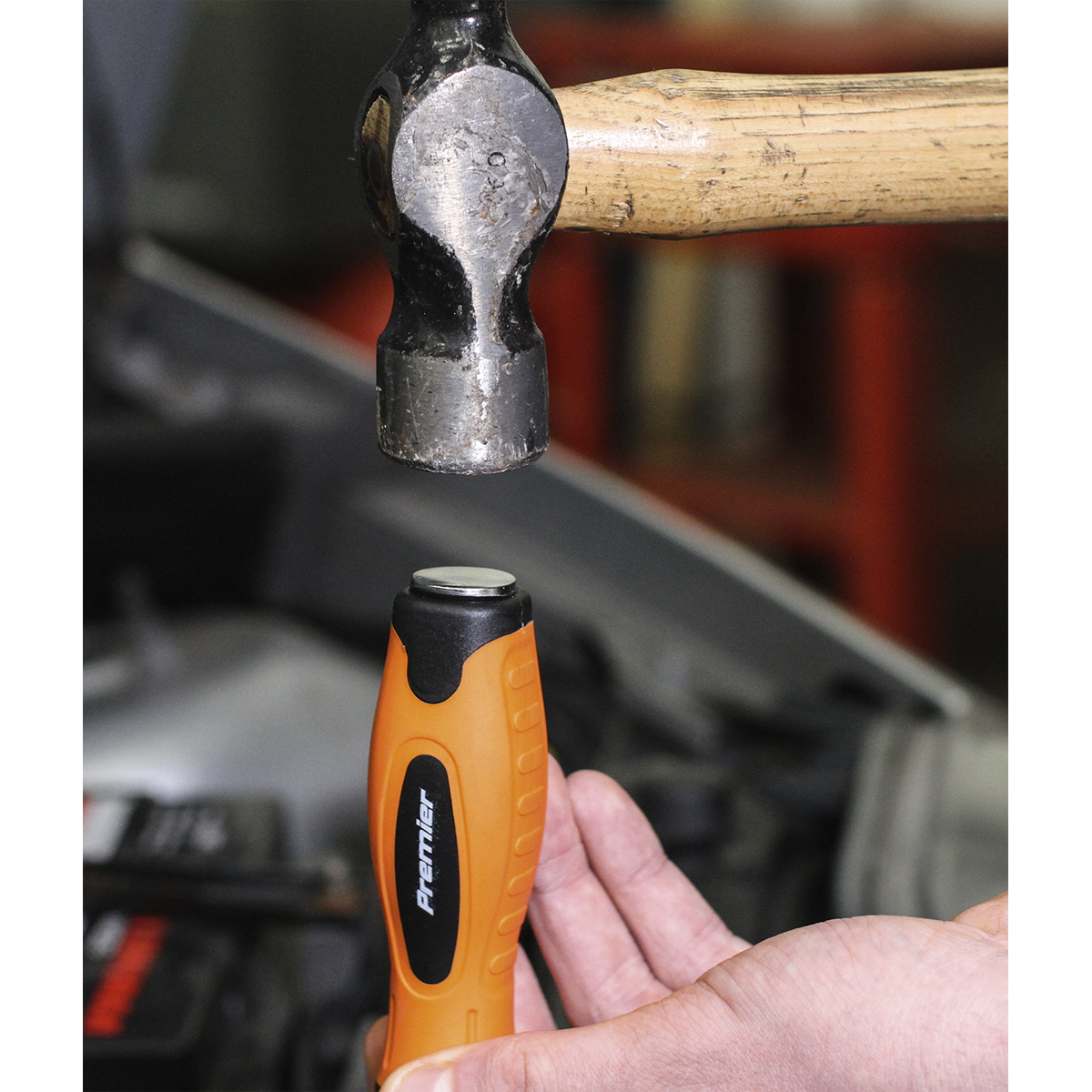 Hammer-Thru Screwdriver Set 8pc - Hi-Vis Orange HV004