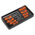 Hammer-Thru Screwdriver Set 8pc - Hi-Vis Orange HV004
