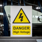 High Voltage Warning Sign 200 x 300mm HVSA4