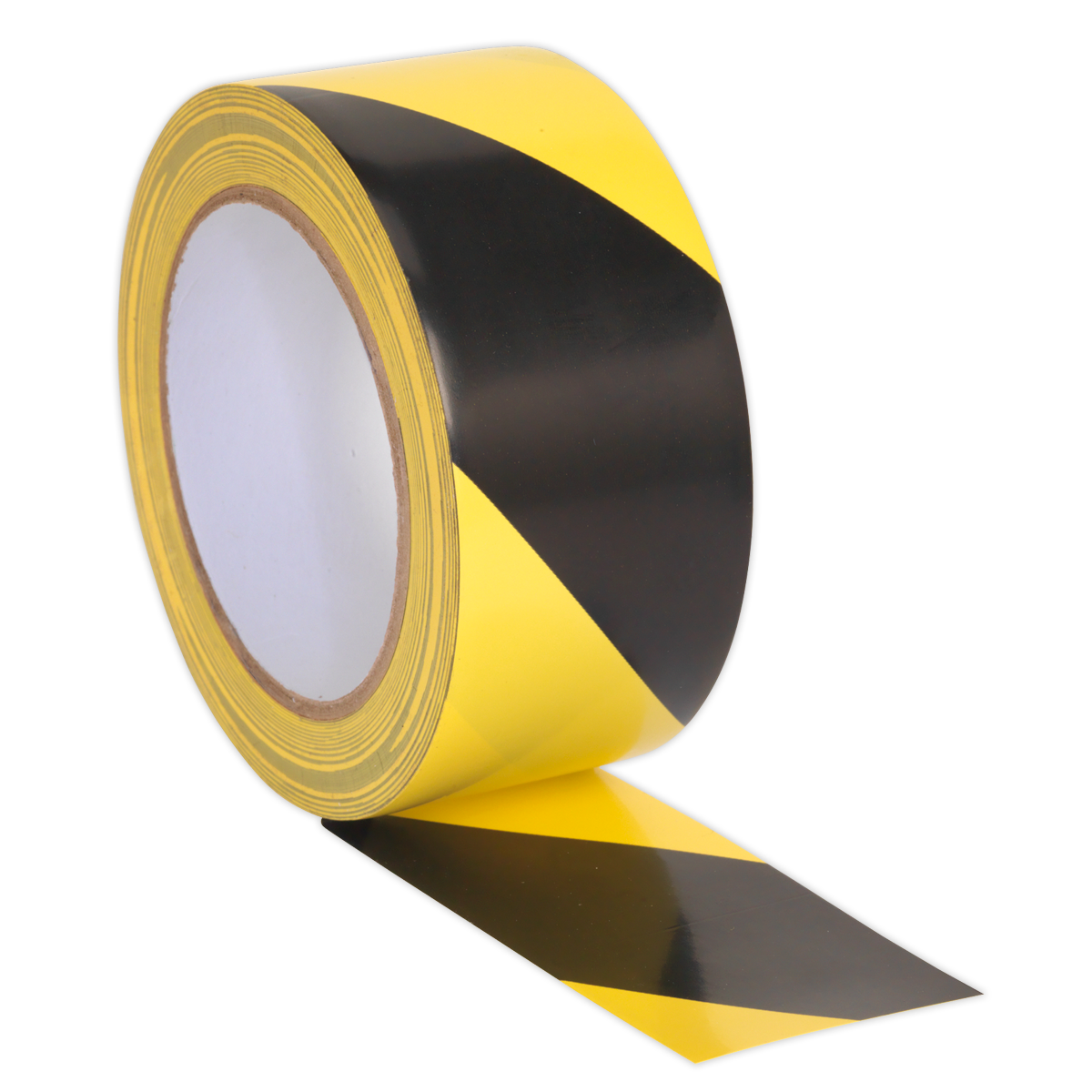 Hazard Warning Tape 50mm x 33m - Black/Yellow HWTBY