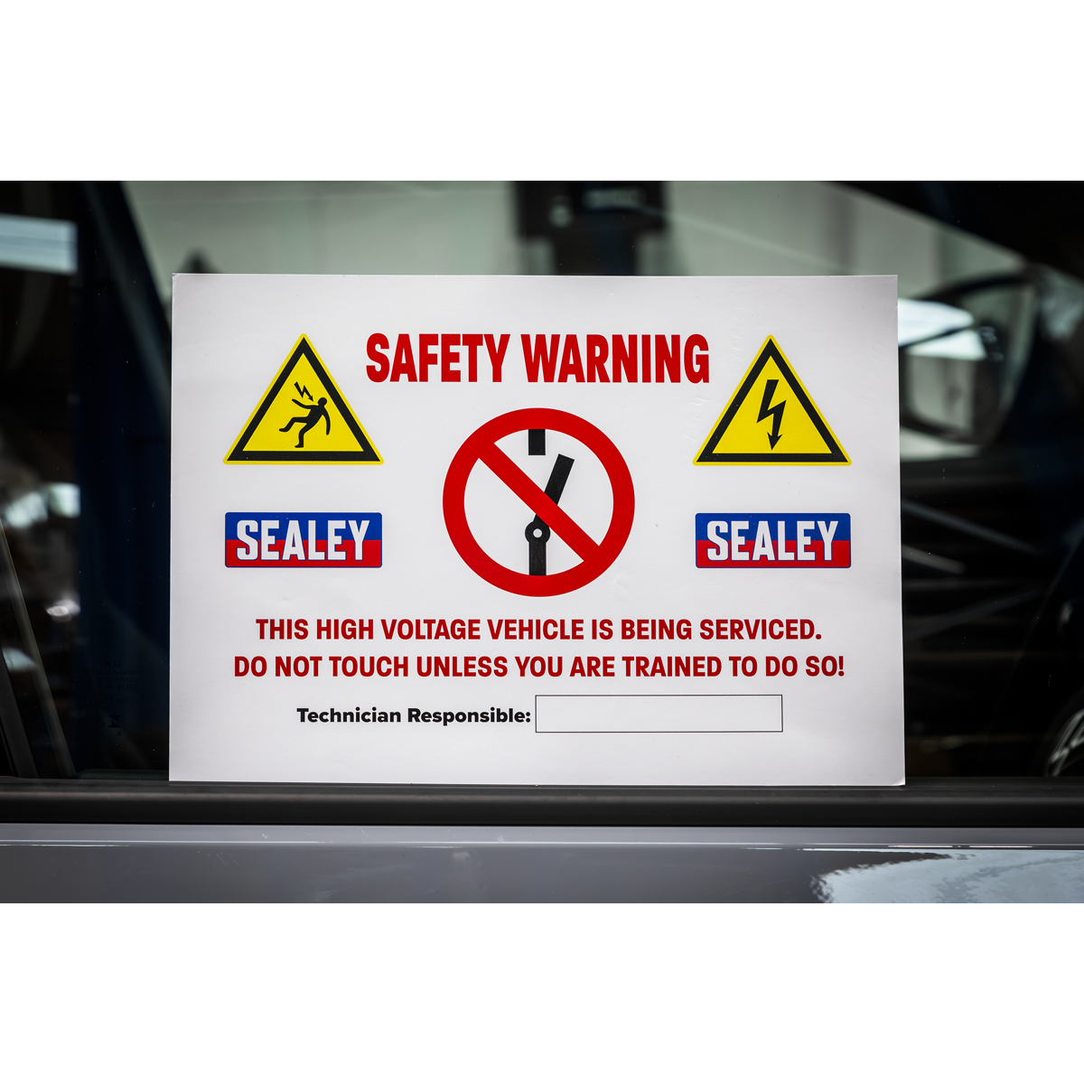 Hybrid/Electric Vehicle Warning Sign HYBRIDSIGN