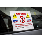 Hybrid/Electric Vehicle Warning Sign HYBRIDSIGN