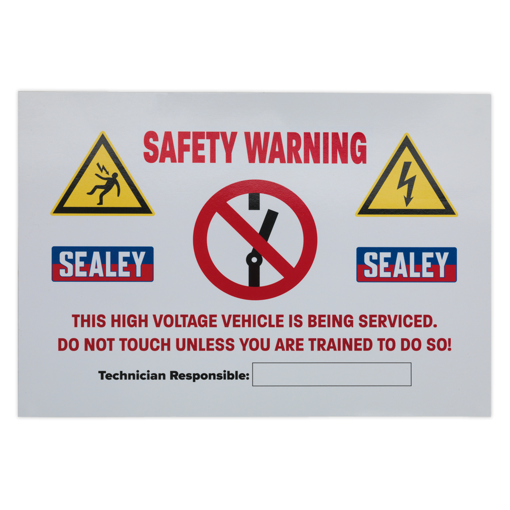 Hybrid/Electric Vehicle Warning Sign HYBRIDSIGN