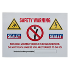 Hybrid/Electric Vehicle Warning Sign HYBRIDSIGN